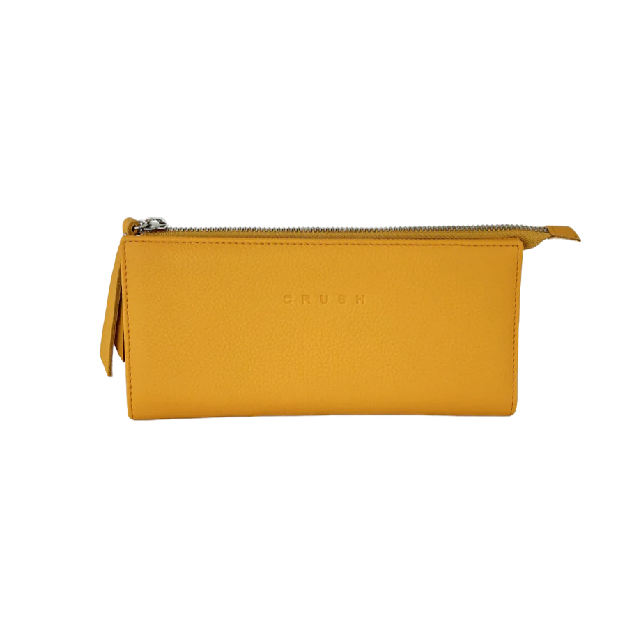 Cartera de piel flor dorada - Asha