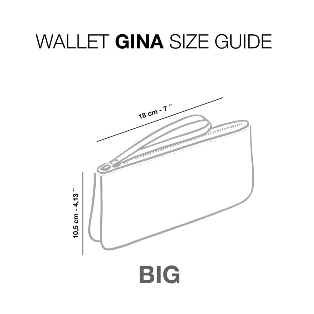 Gina - Soft Leather Wallet - Big - Dark Blue