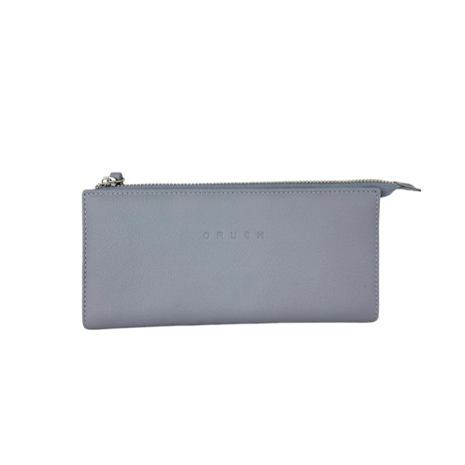 Cartera de piel flor azul lavanda - Asha