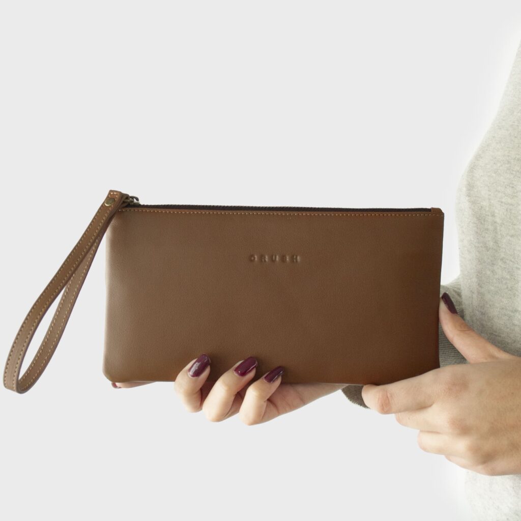 leather purse - brown purse