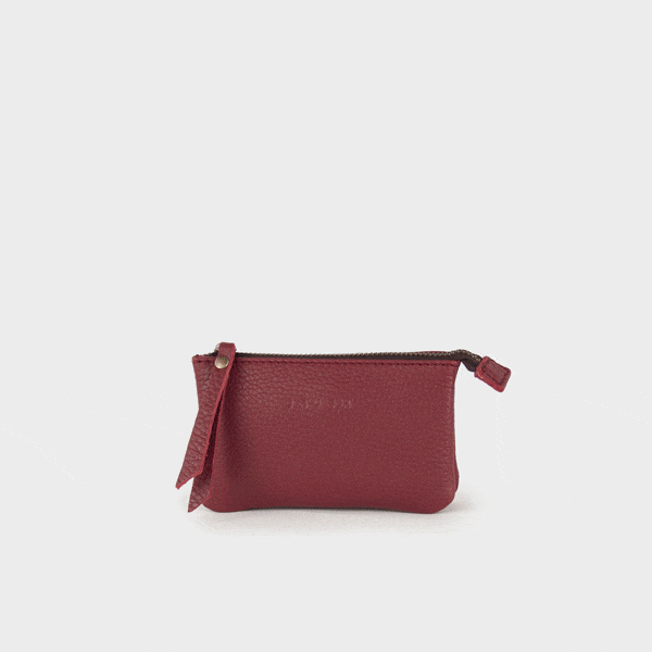 Gina - Soft Leather Wallet - Small - Burgundy