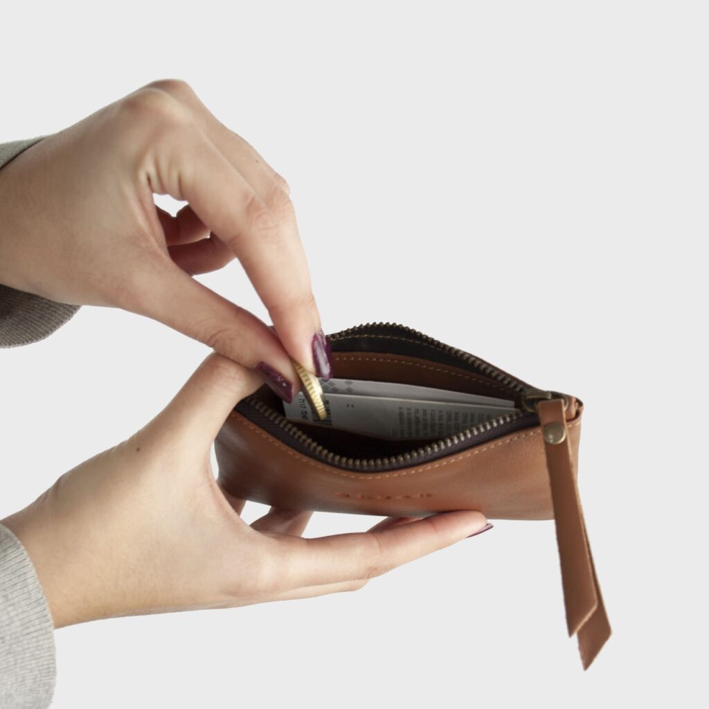 leather purse - brown purse