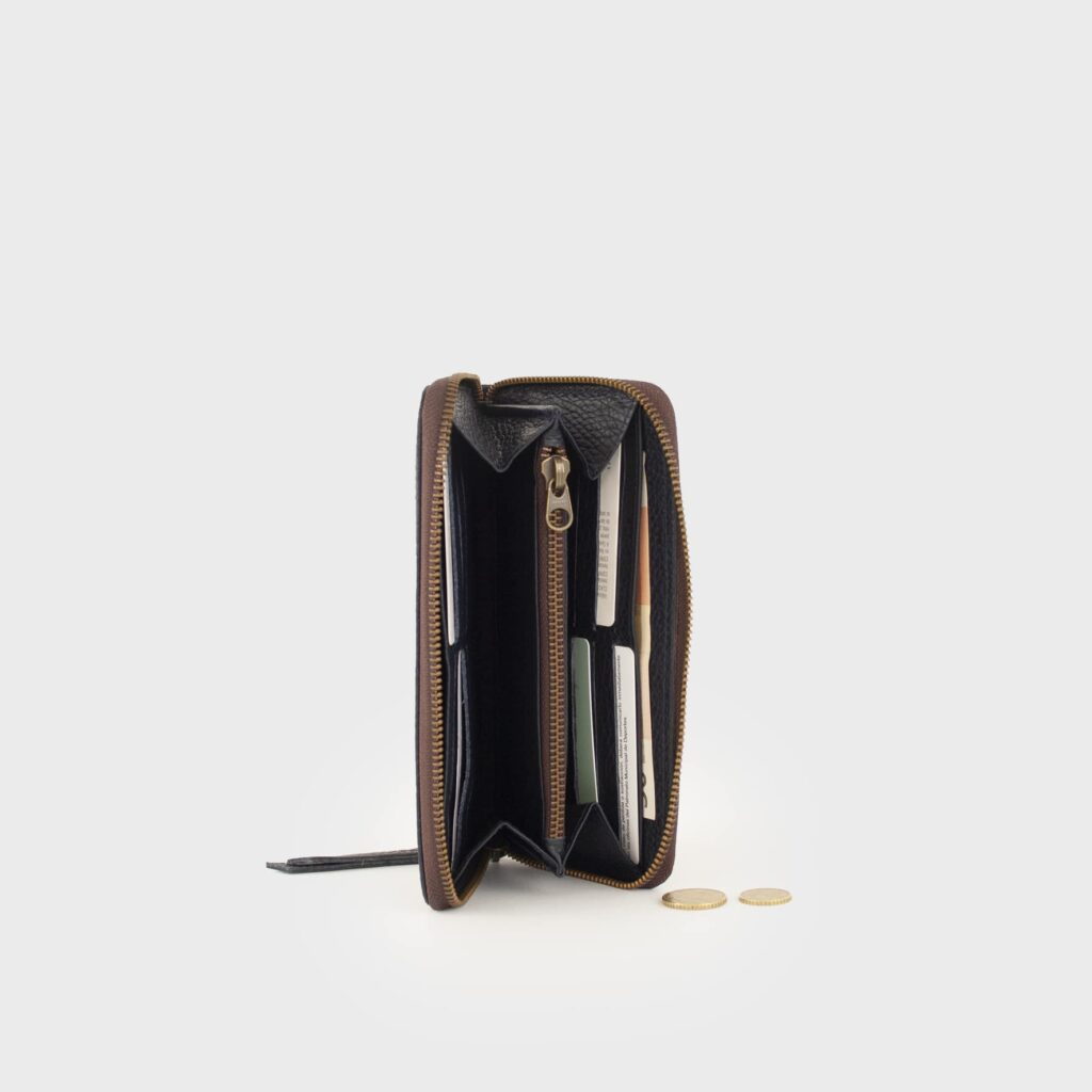 leather purse - blue purse