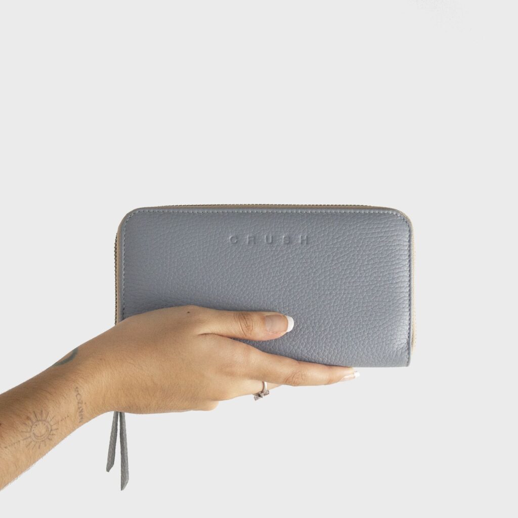 leather purse - lavander purse