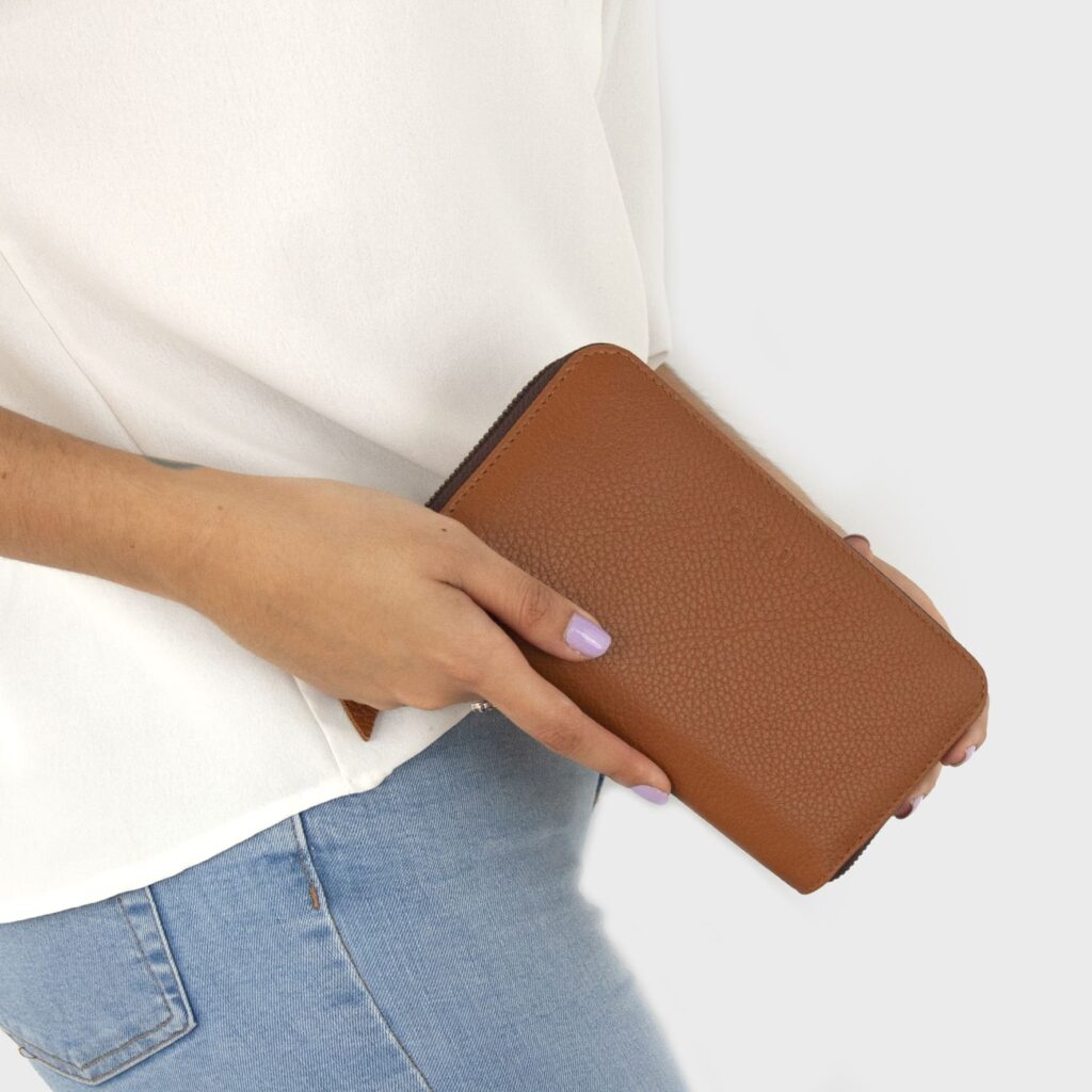 leather purse - tan purse