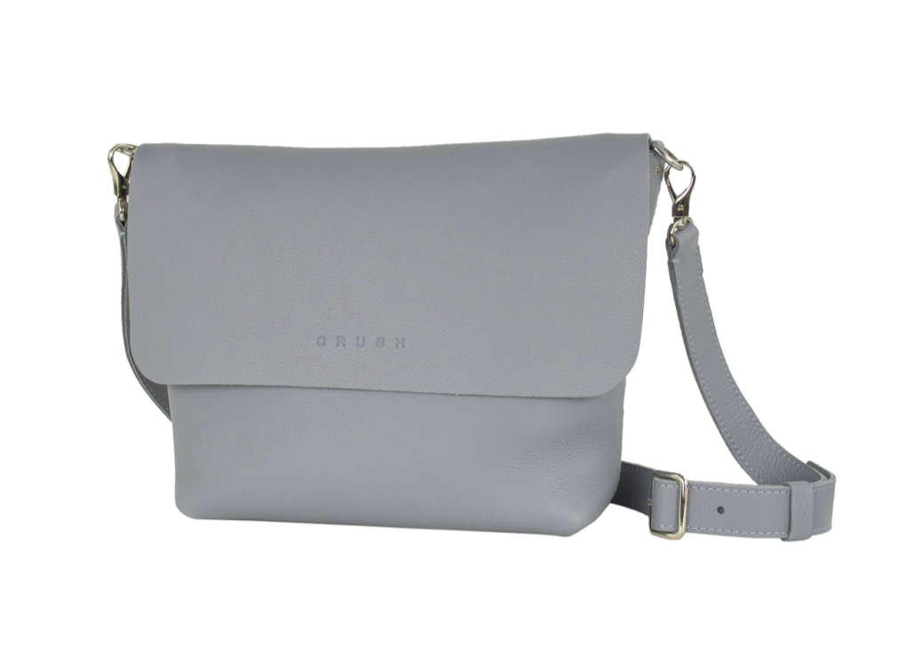 leather bag - grey bag