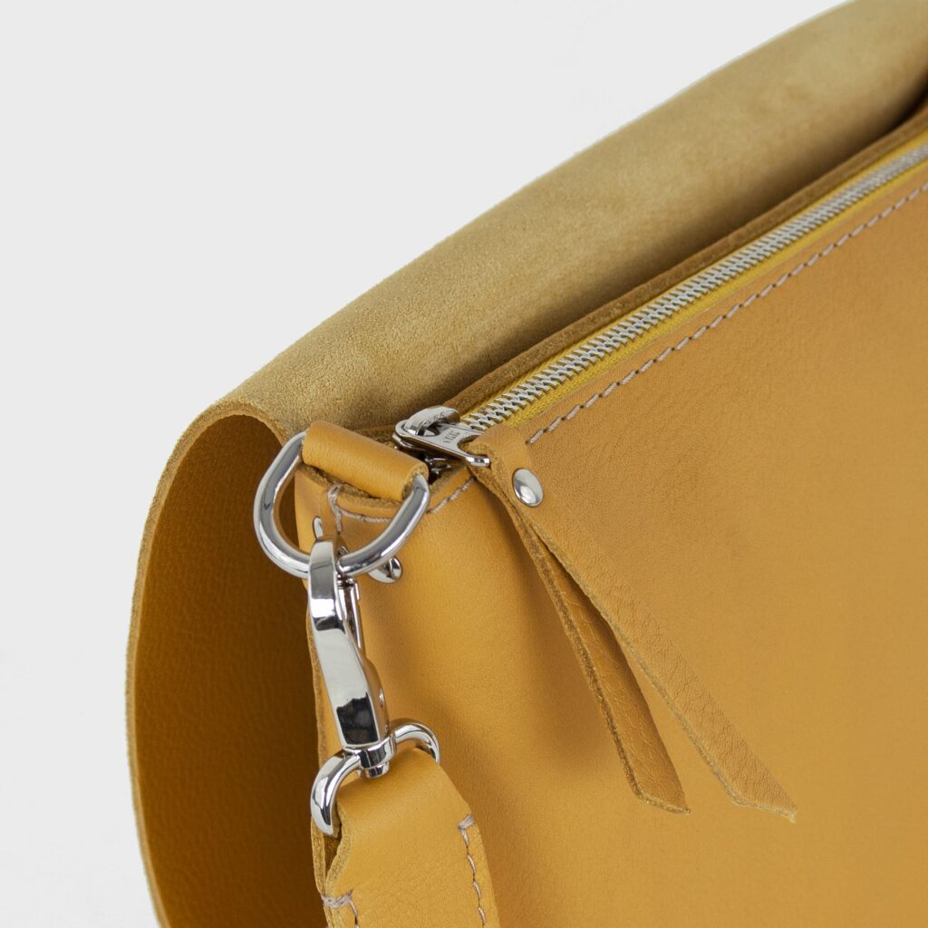 leather bag - golden bag