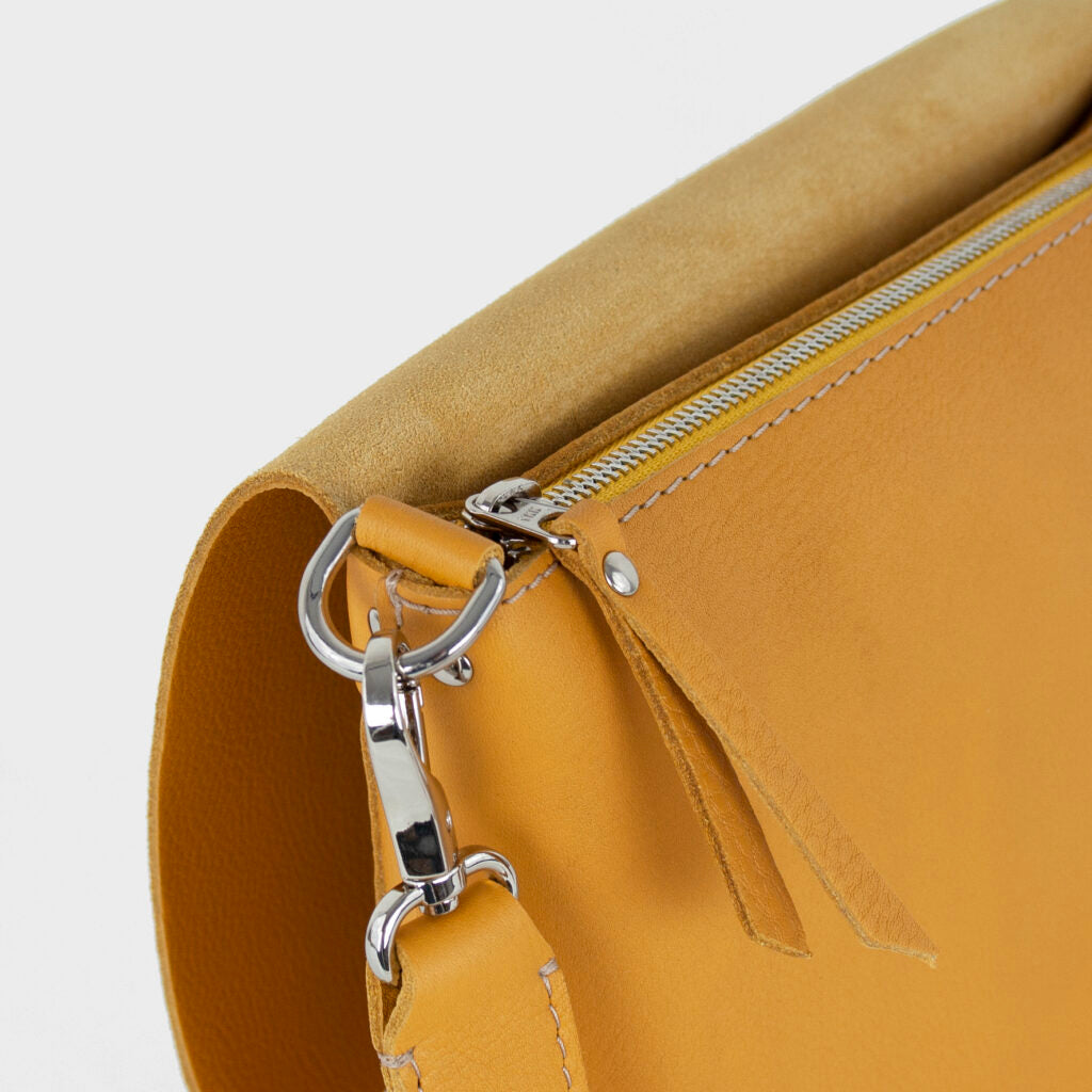 leather bag - golden bag