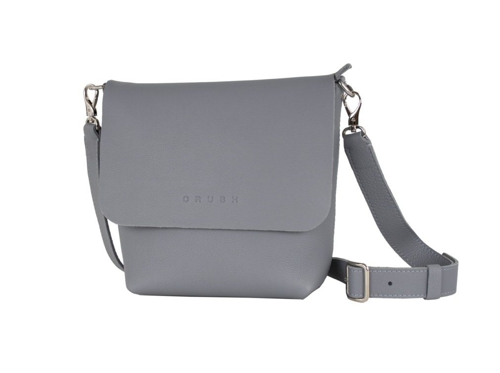 leather bag - grey bag