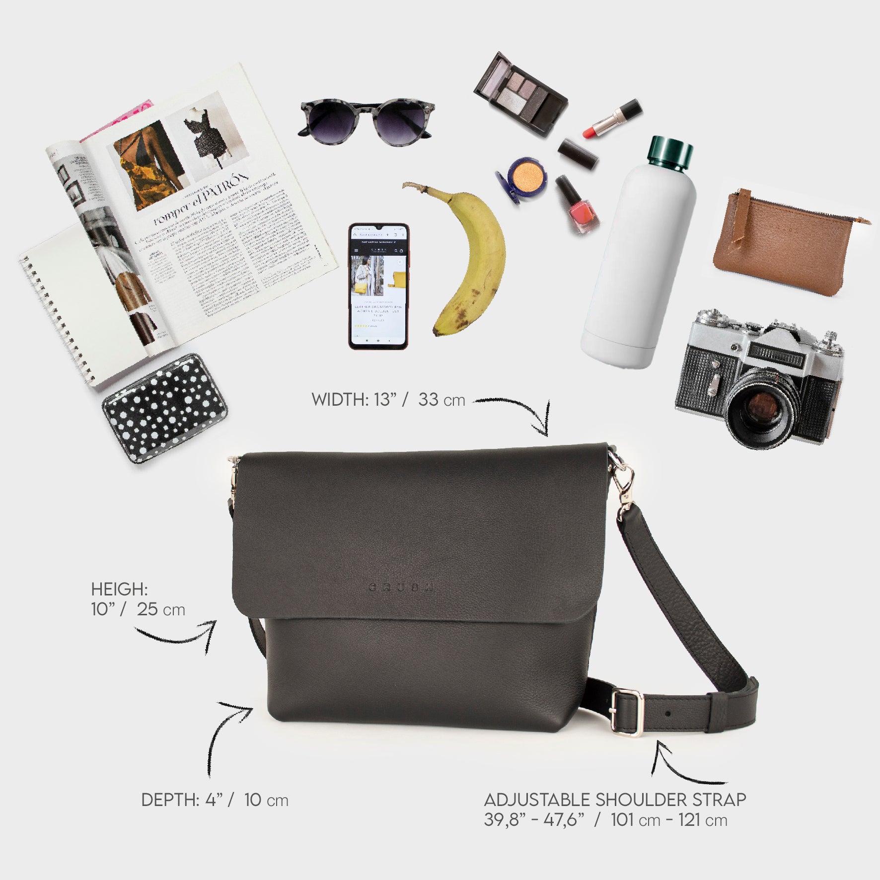 leather bag - black bag