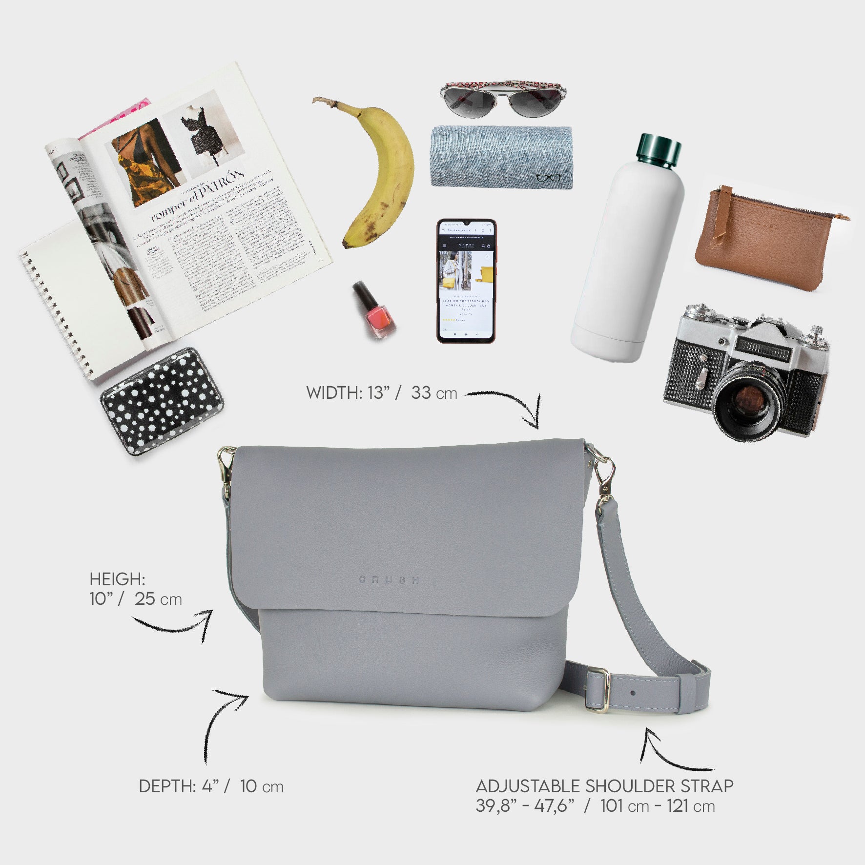 leather bag - lavander bag