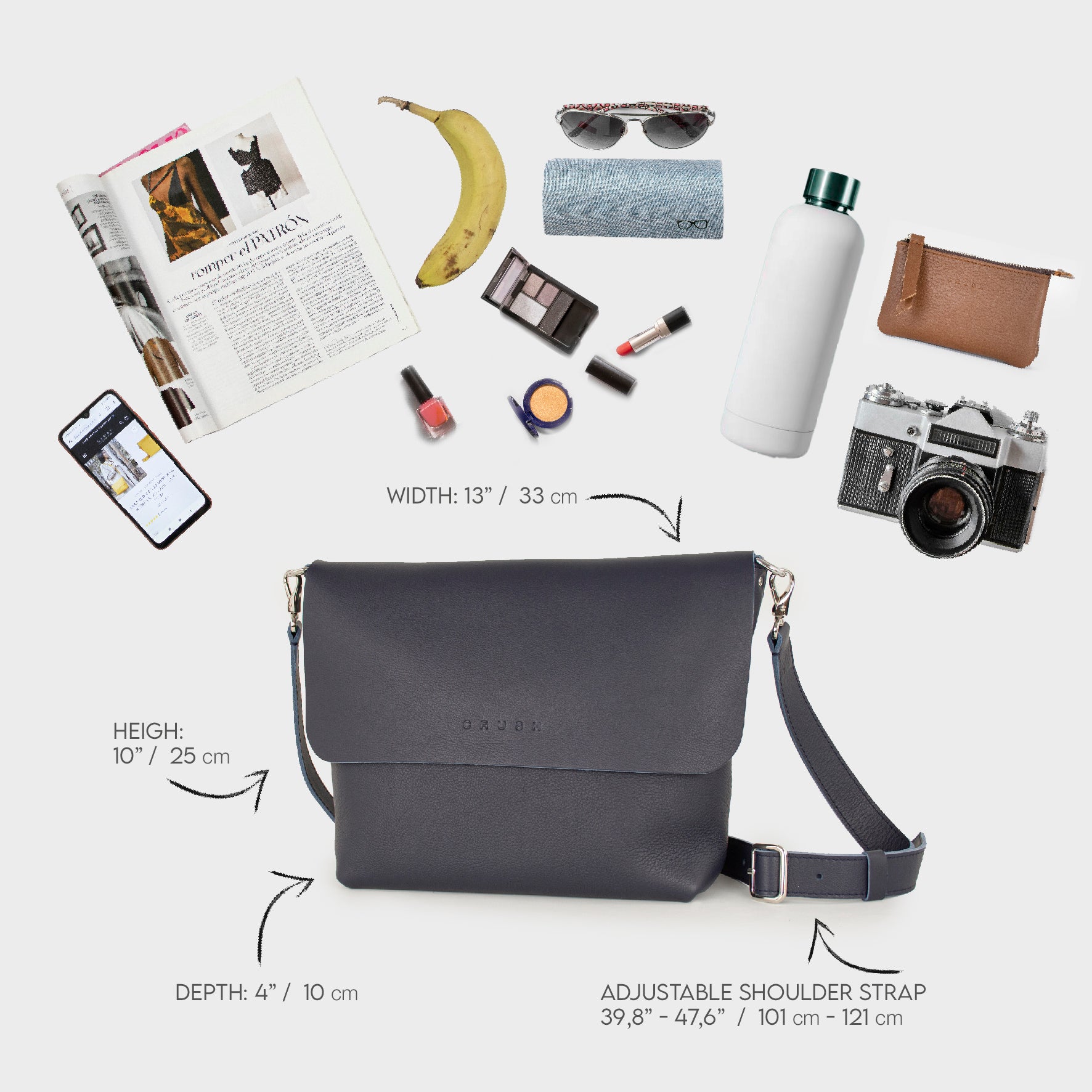 leather bag - blue bag