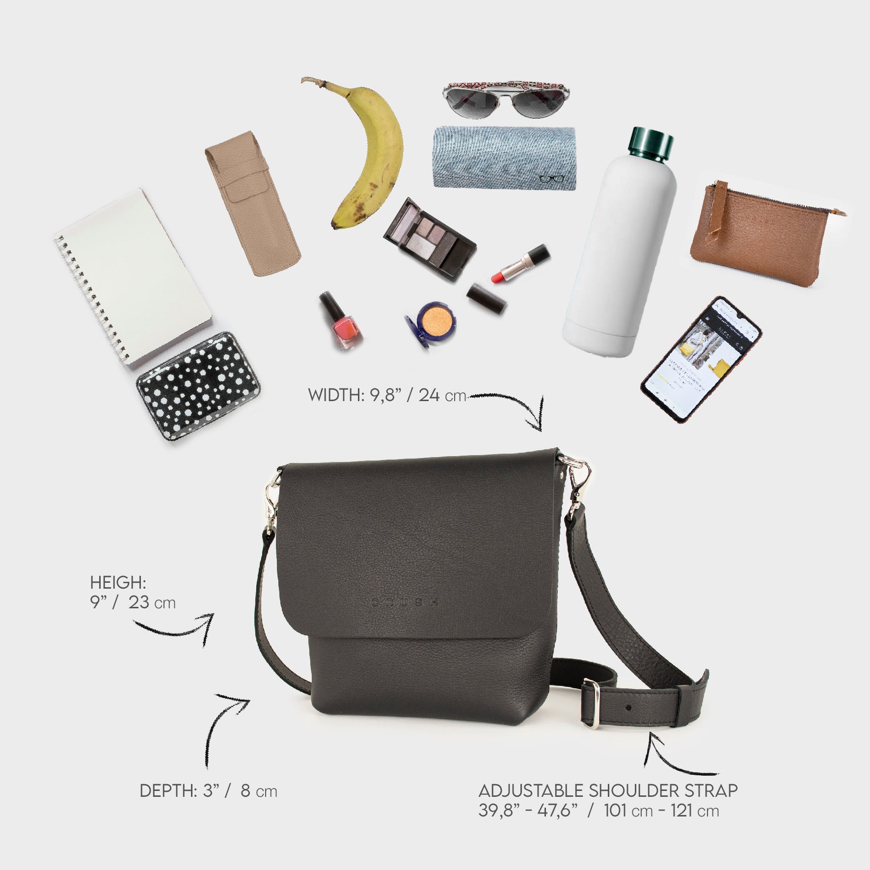 leather bag - black bag