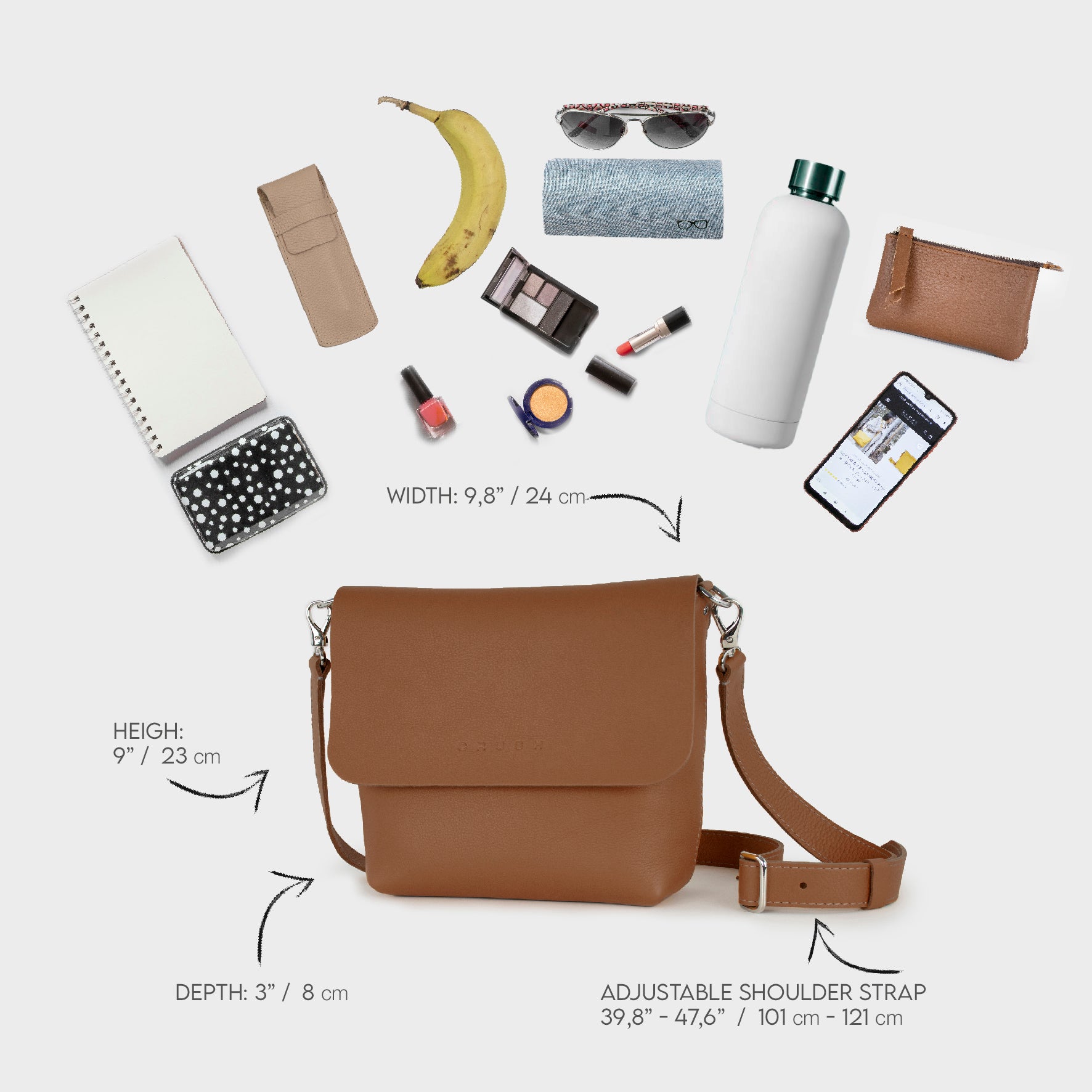 leather bag - brown bag