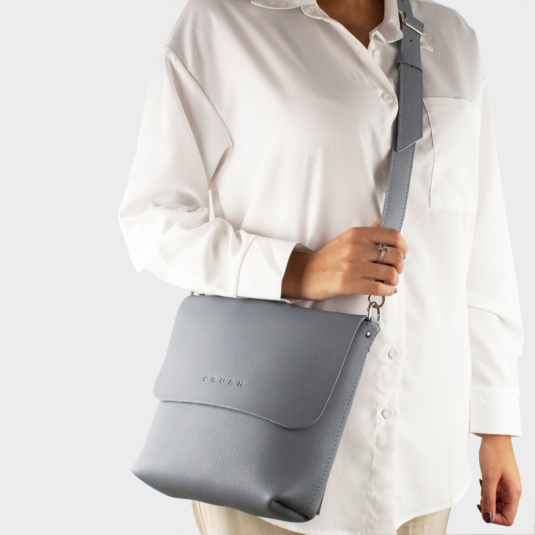 leather bag - lavander bag