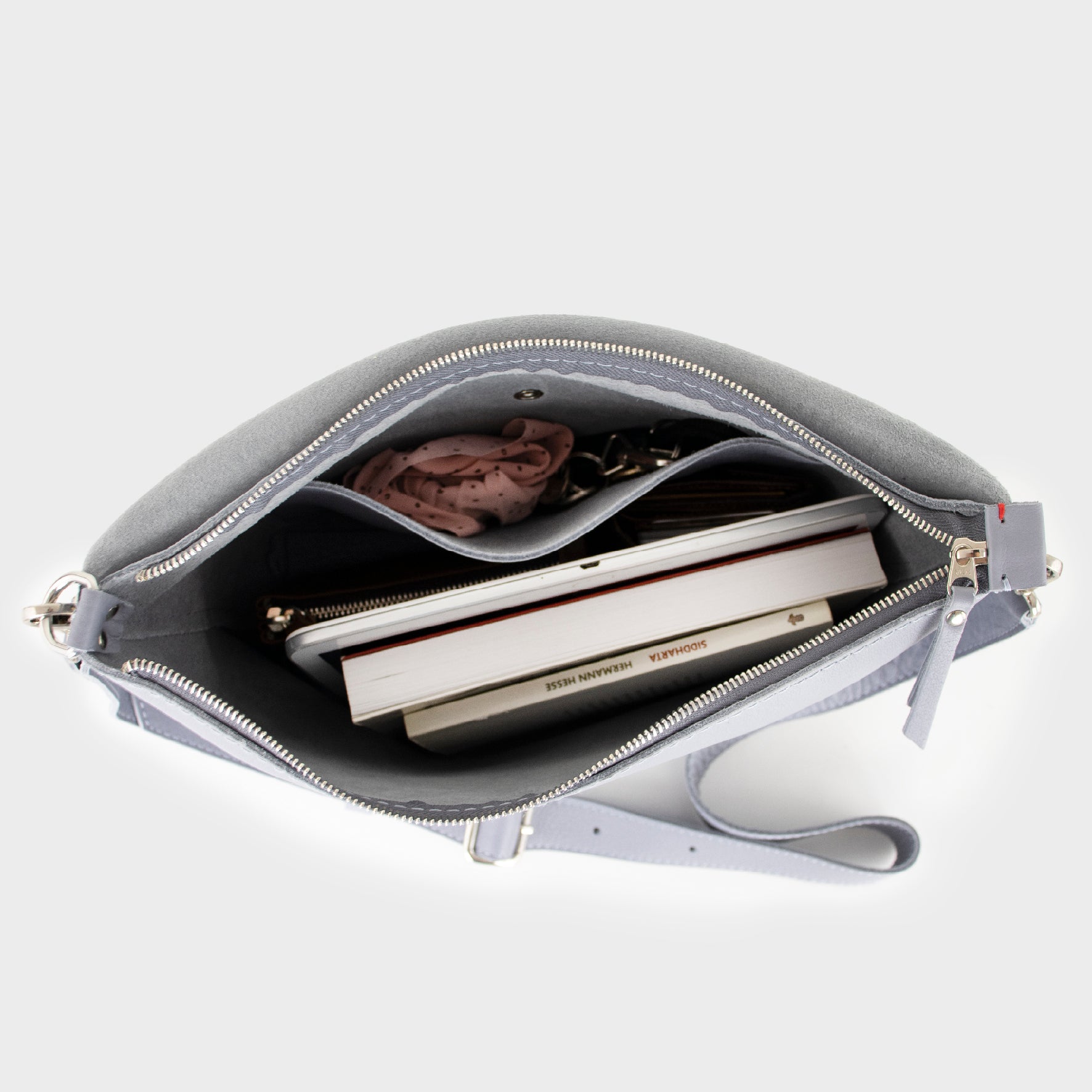leather bag - lavander bag