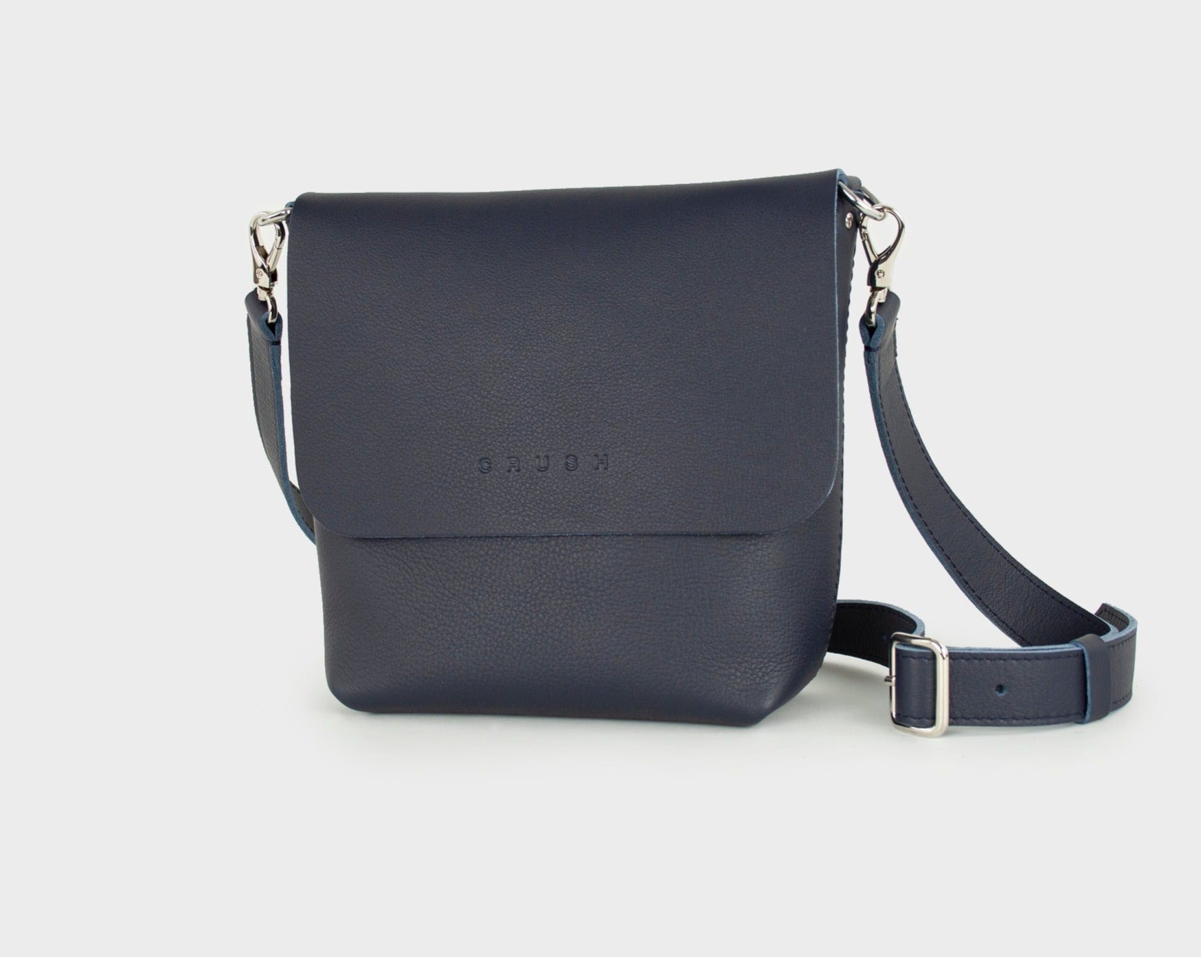Joy Syna M - Leather Crossbody Bag - Dark Blue