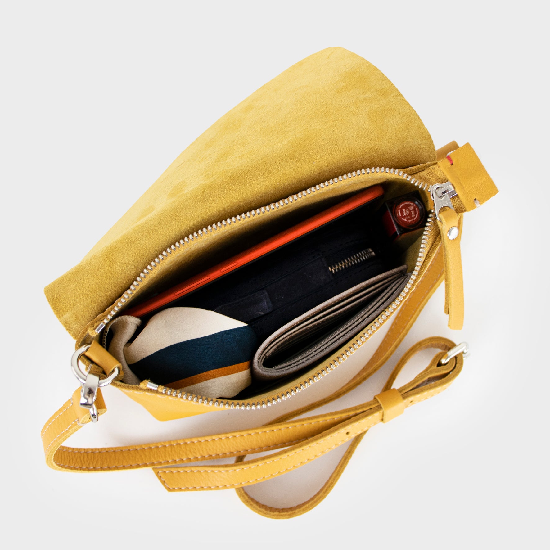 leather bag - golden bag