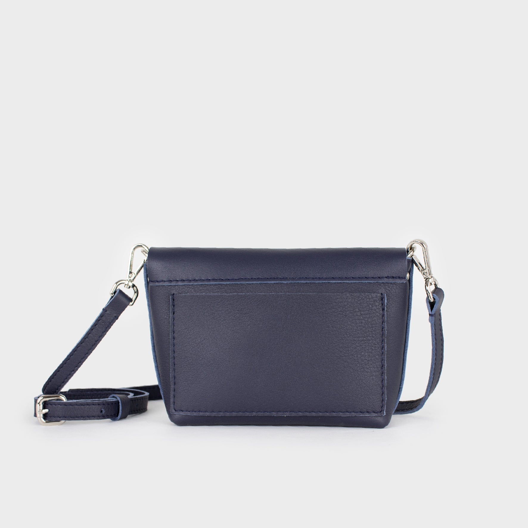 Leather Crossbody Bag Women Dark Blue S - Joy Syna