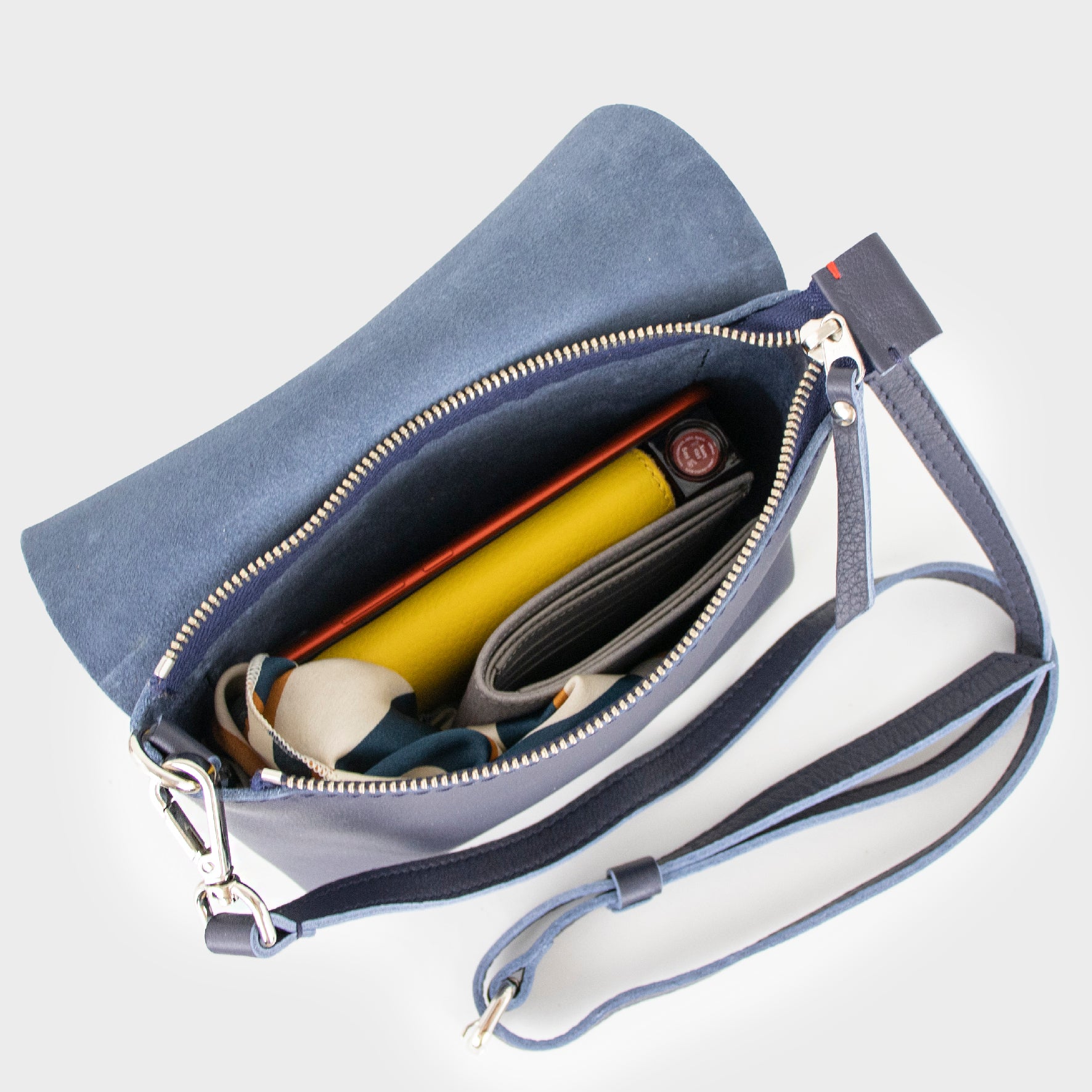 leather bag - blue bag