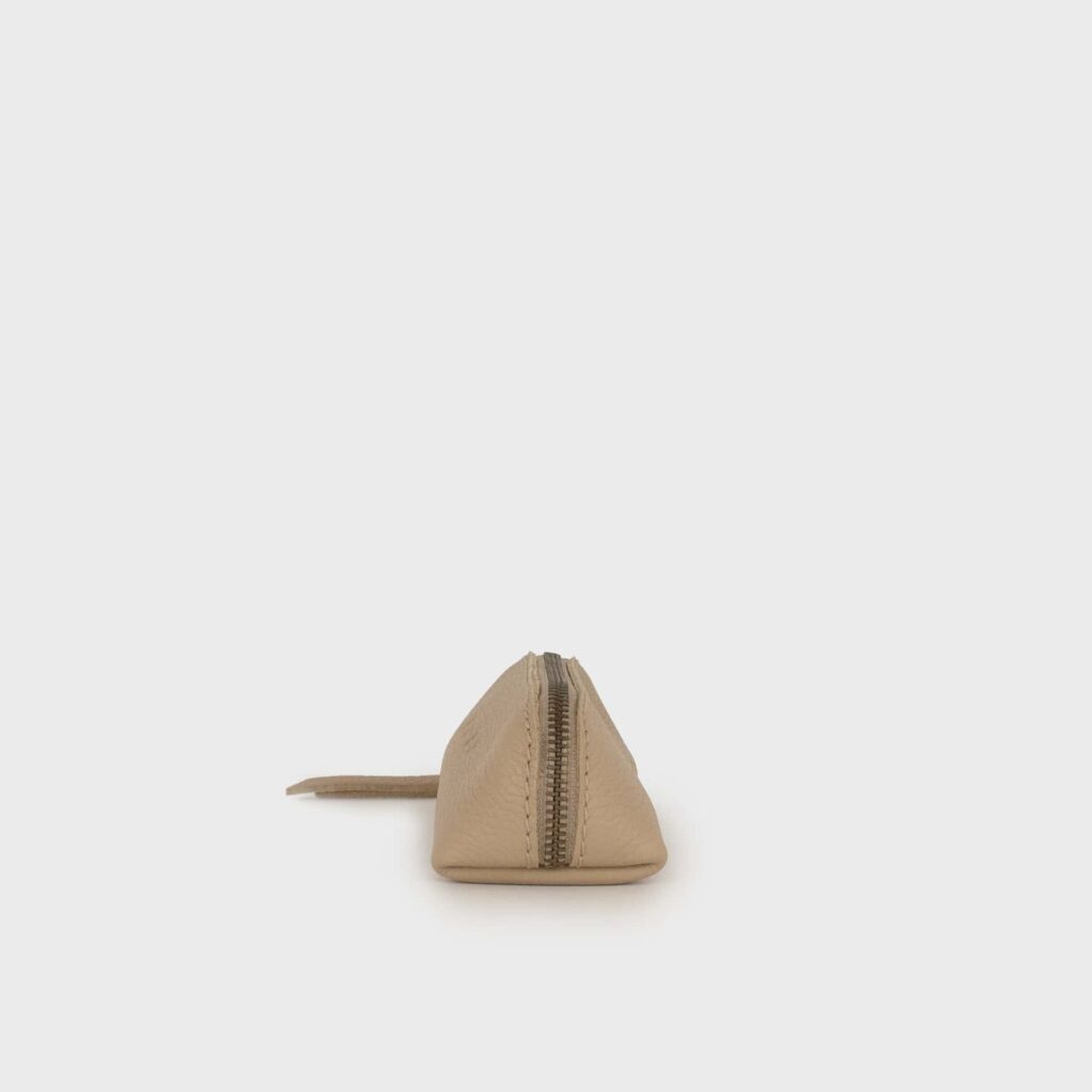 leather purse - beige purse