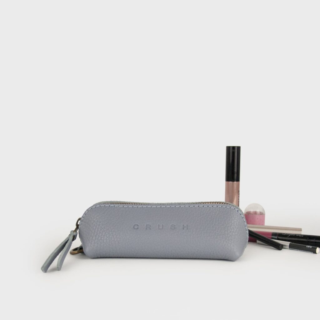 leather purse - grey purse