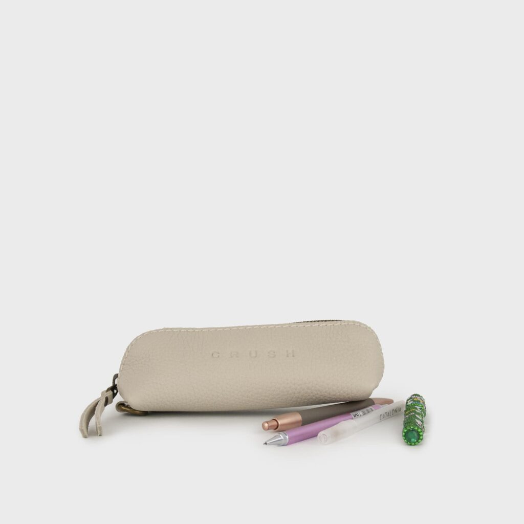 leather purse - beige purse