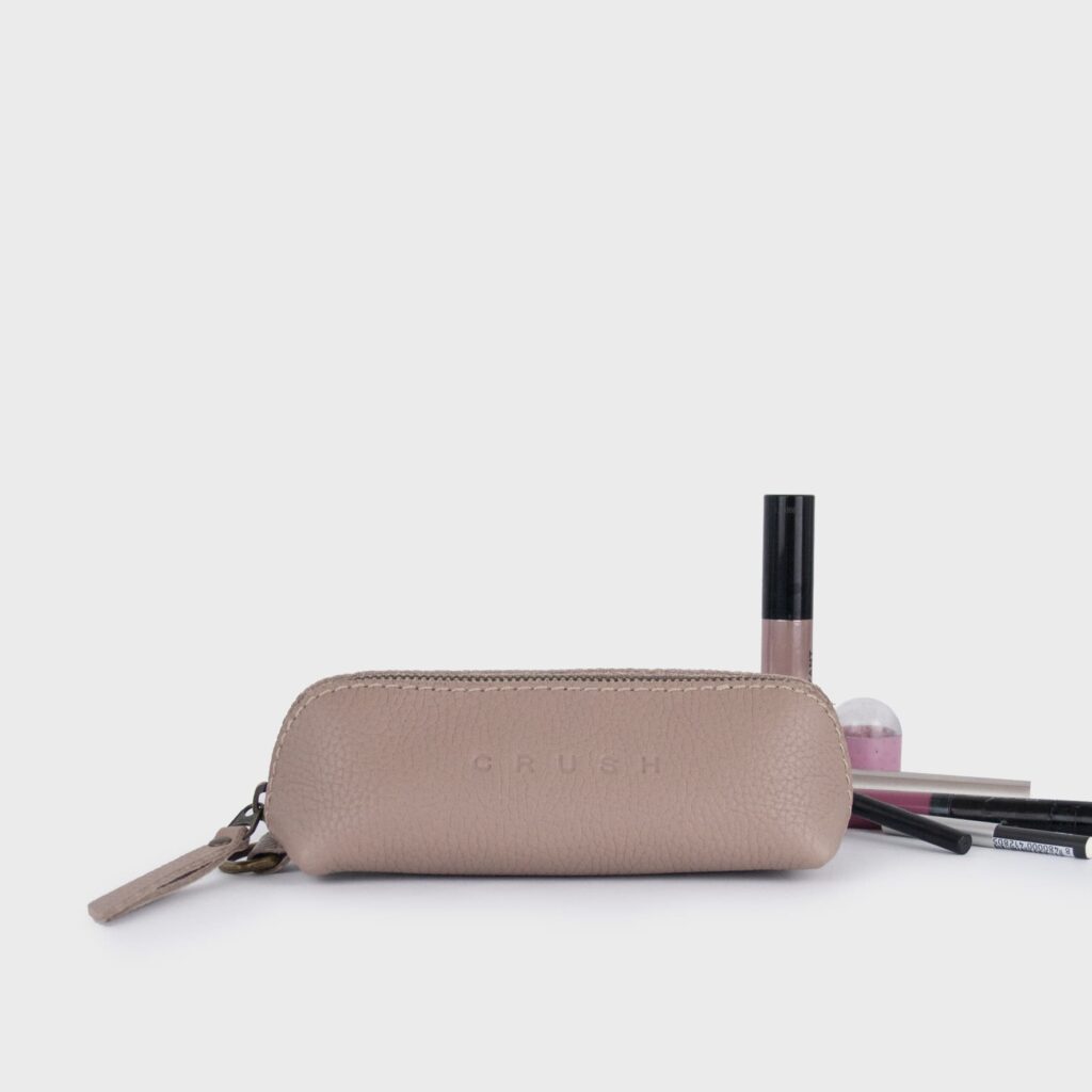 leather purse - beige purse
