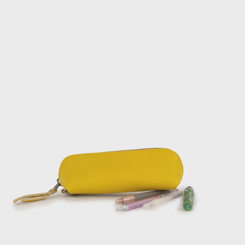 leather purse - golden purse