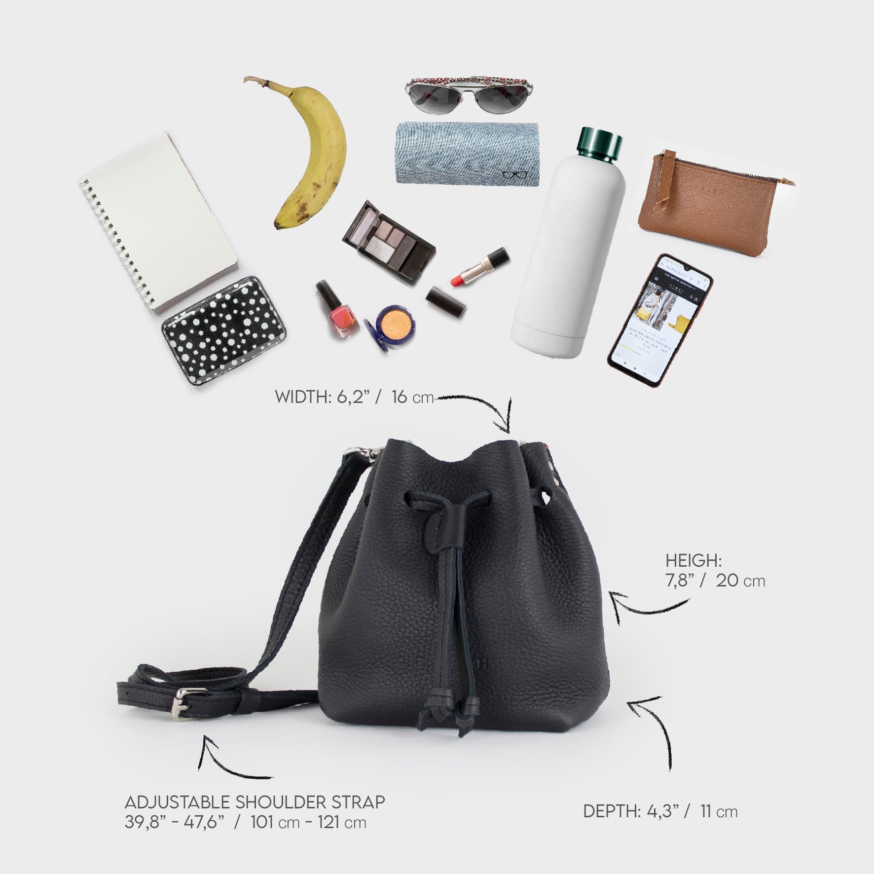 leather bag - black bag