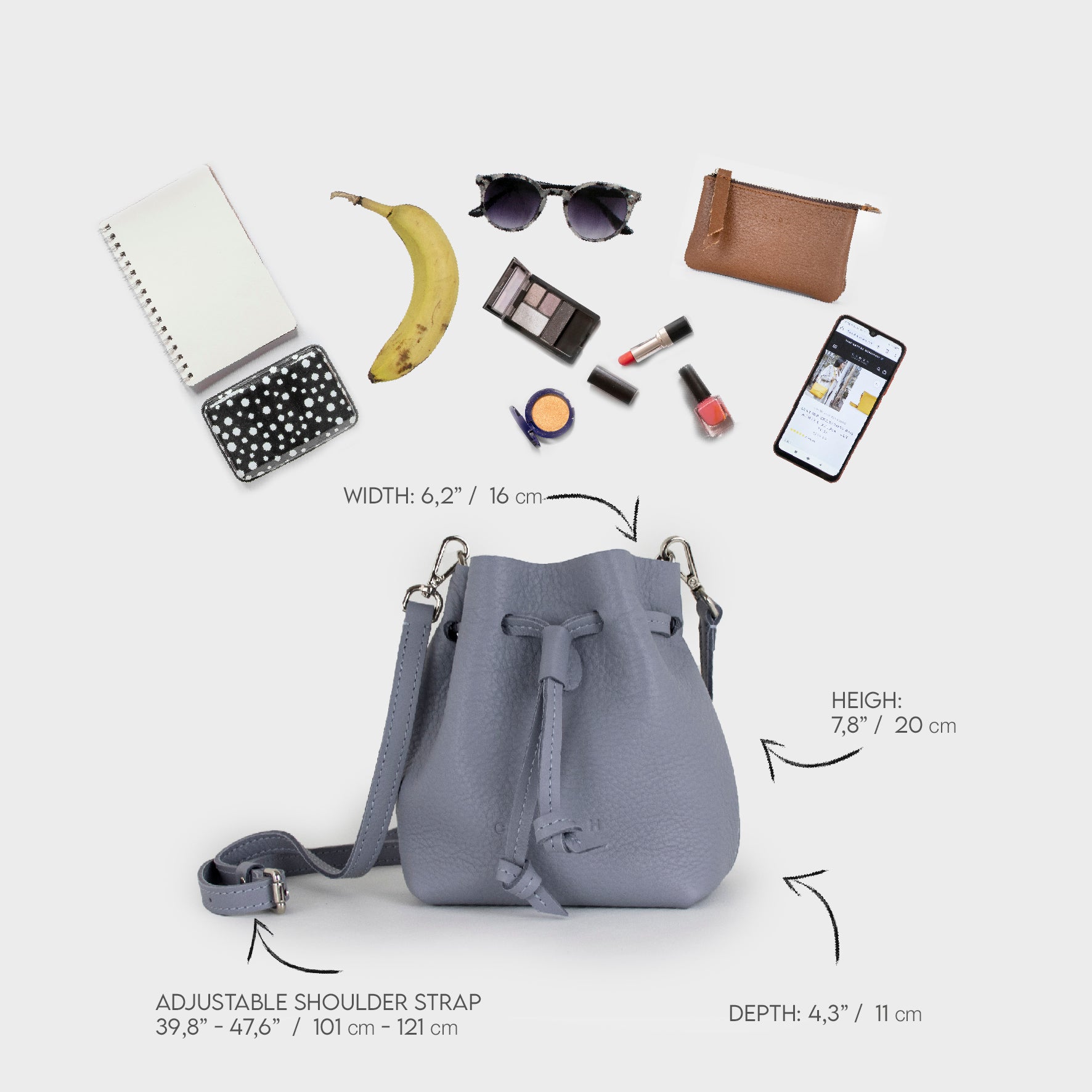 leather bag - lavander bag