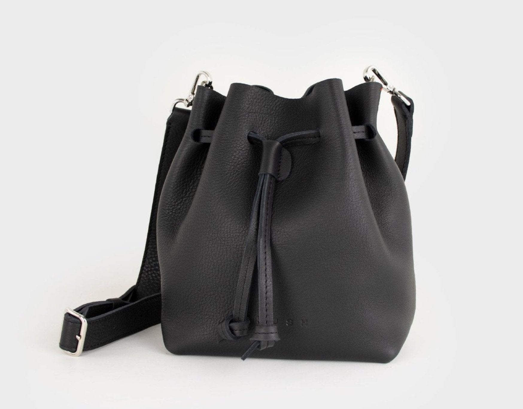 Bolso Bandolera De Cuero Mujer Negro - Magic Syna
