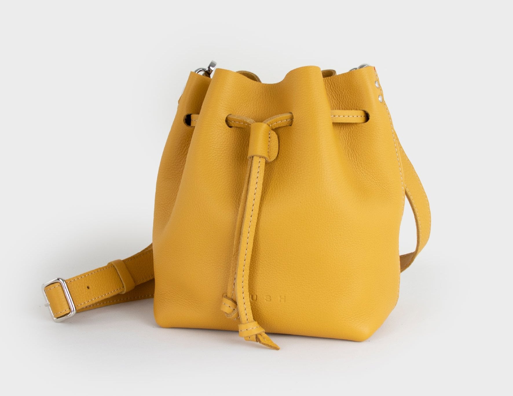 Bolso Bandolera De Cuero Mujer Amarillo - Magic Syna
