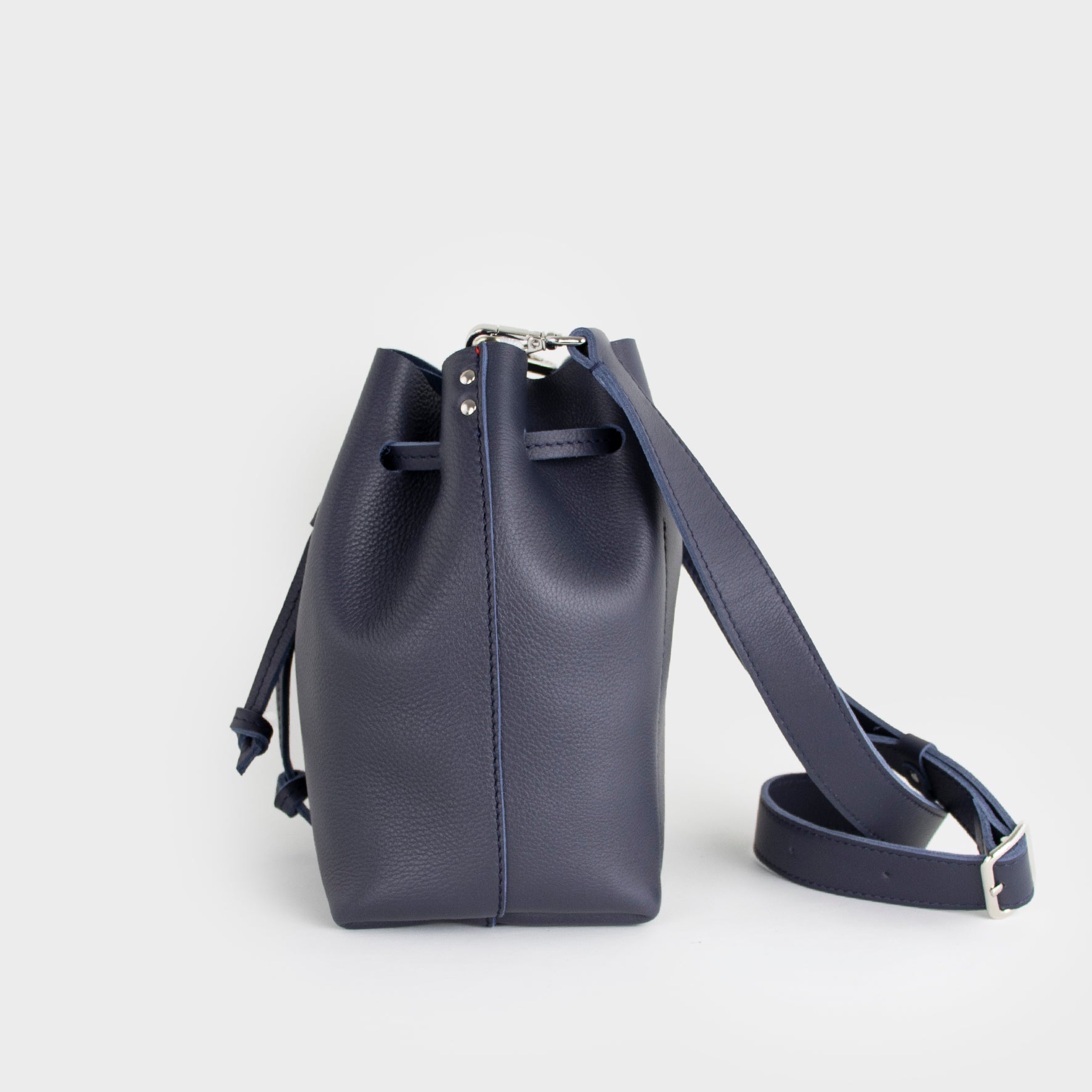 Bolso Bandolera De Cuero Mujer Azul Marino - Magic Syna