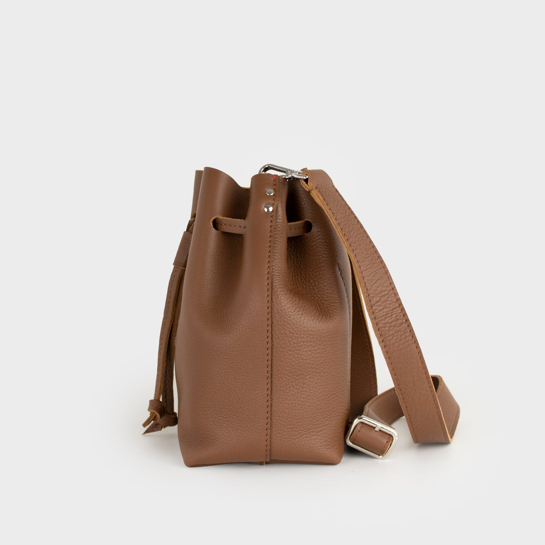 Bolso Bandolera De Cuero Mujer Marrón - Magic Syna