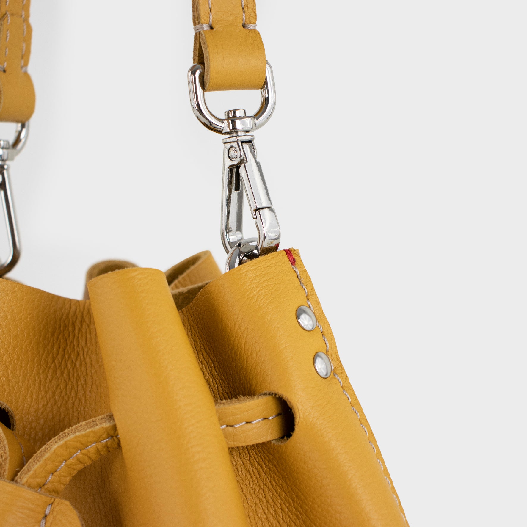 leather bag - golden bag