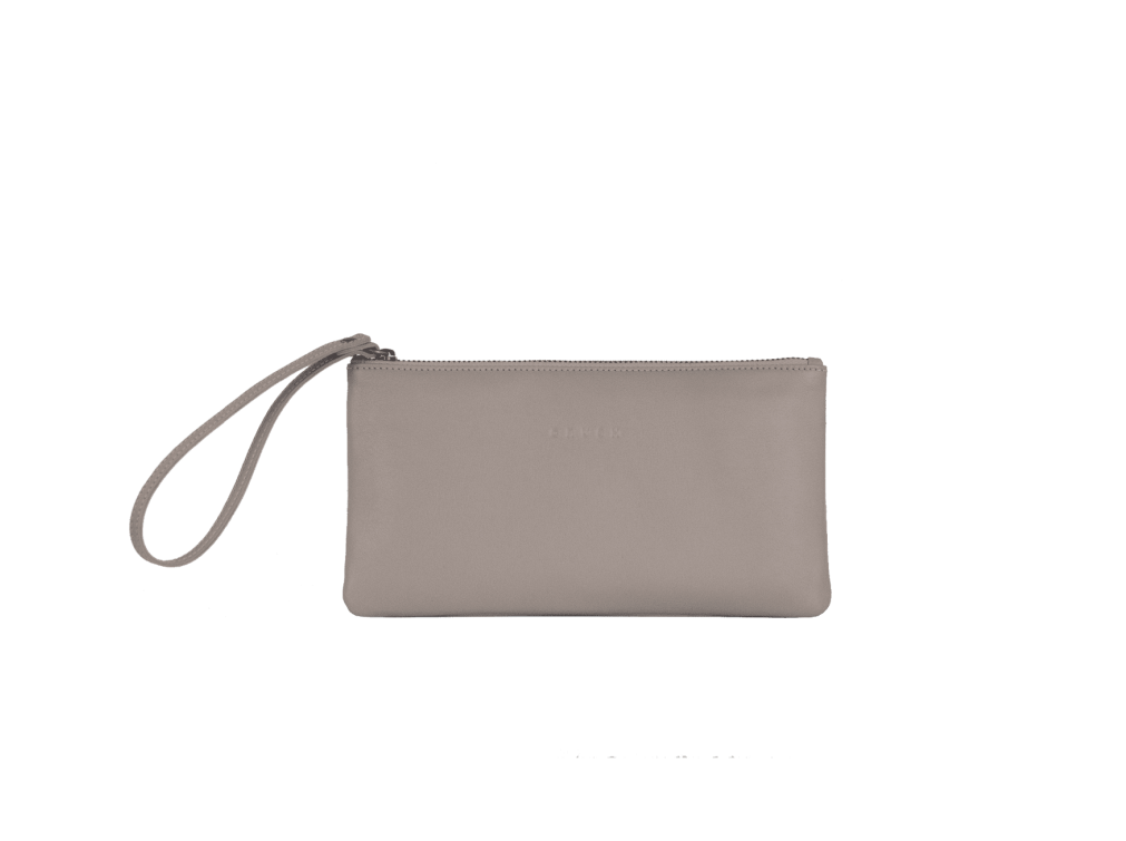 leather purse - beige purse