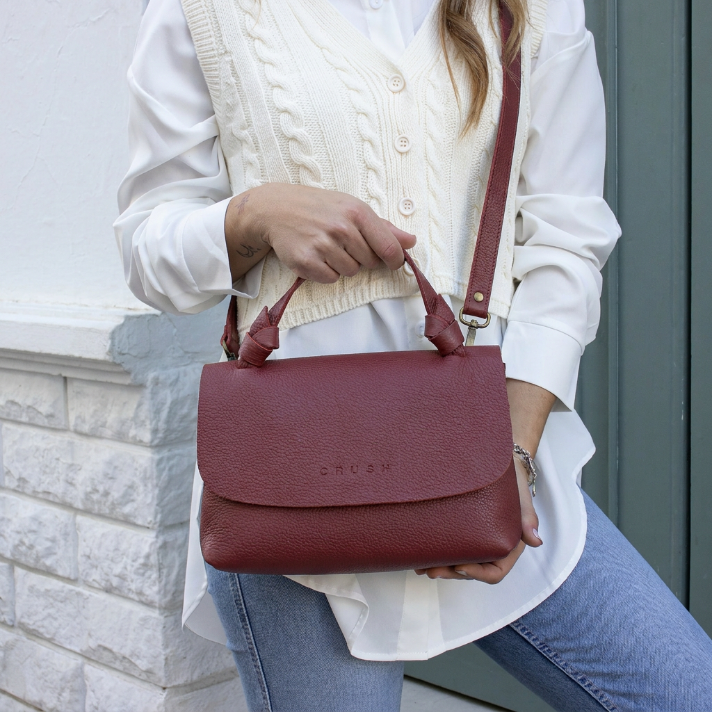 Bolso bandolera de piel - Elna