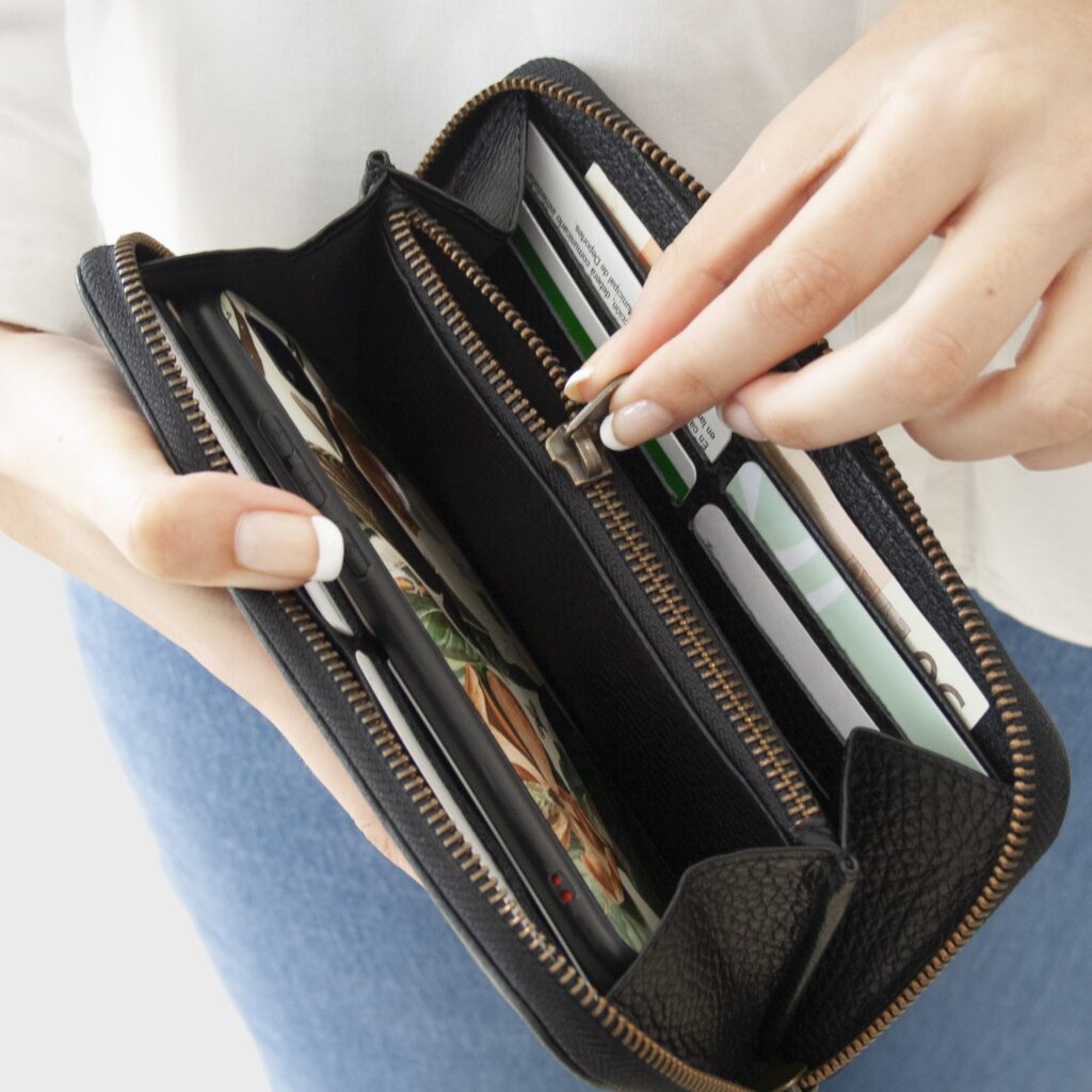 leather purse - black purse