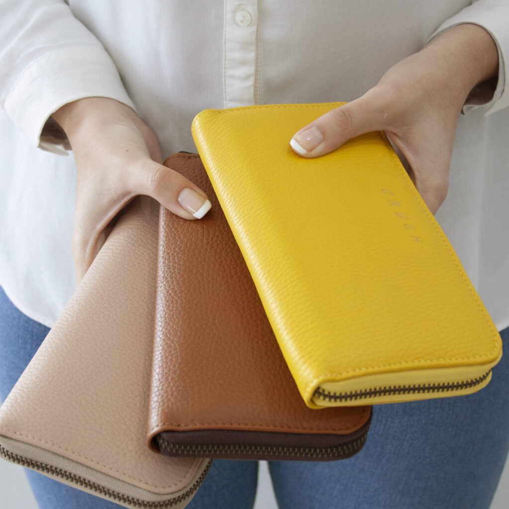 leather purses - different colors