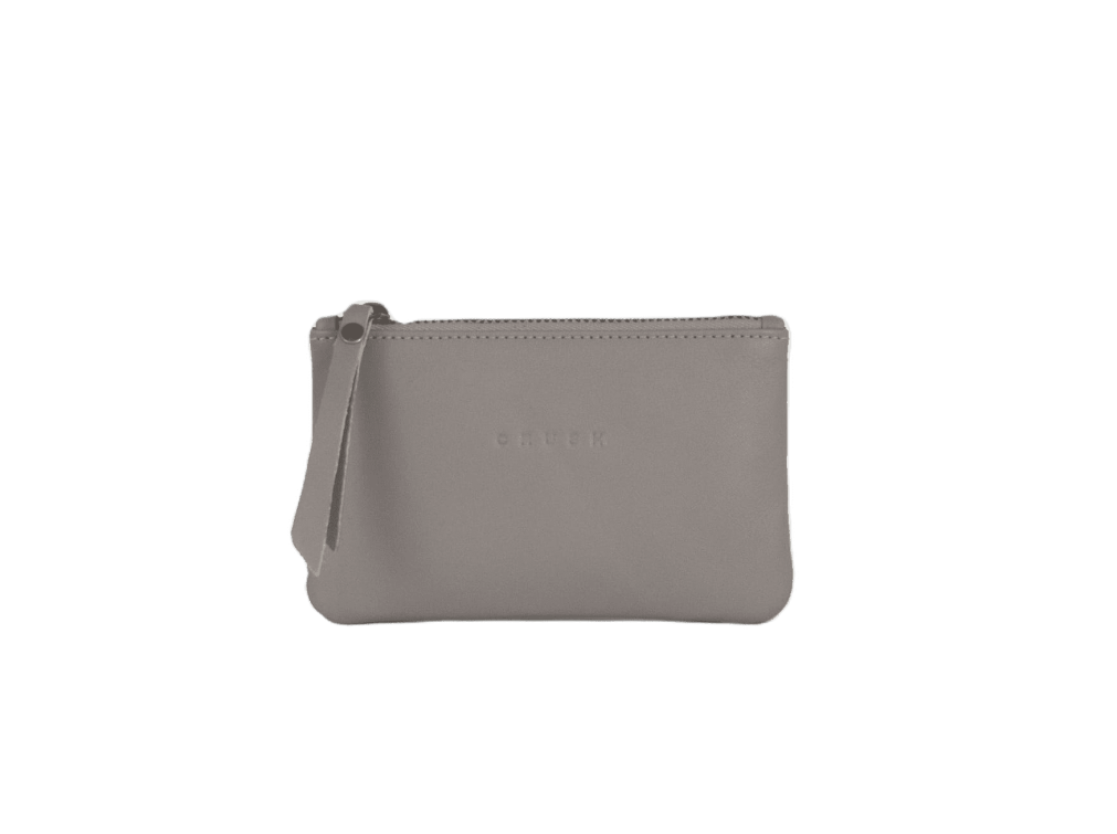 leather purse - grey purse