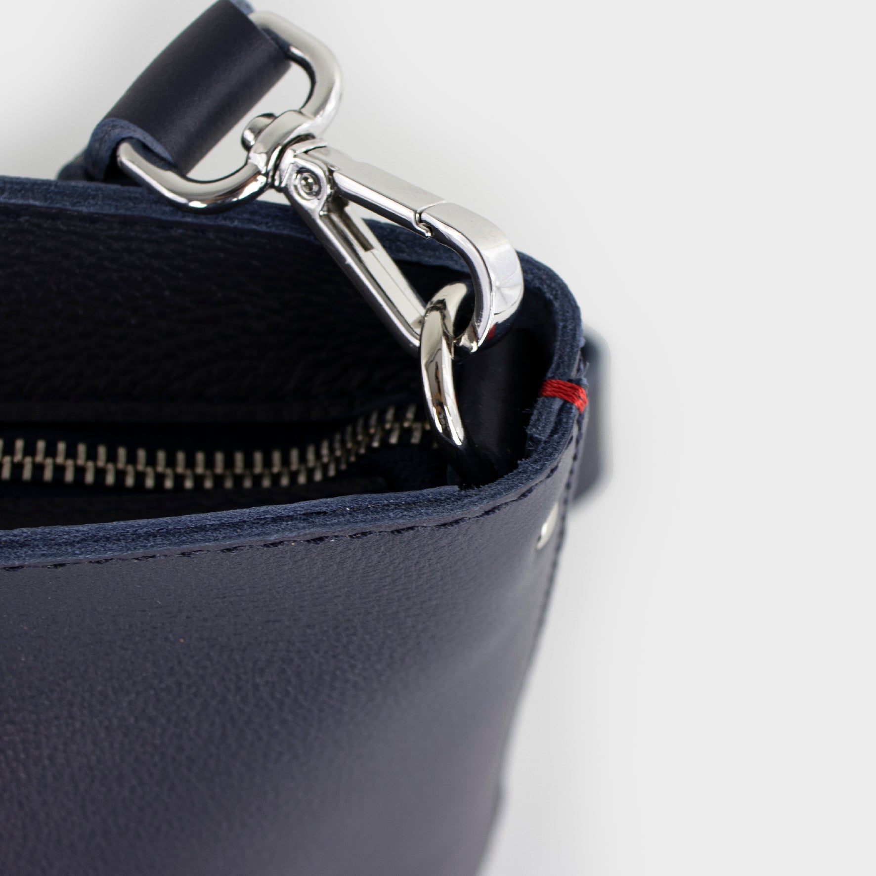 Leder-Einkaufstasche Damen Dunkelblau M - Jarana Syna