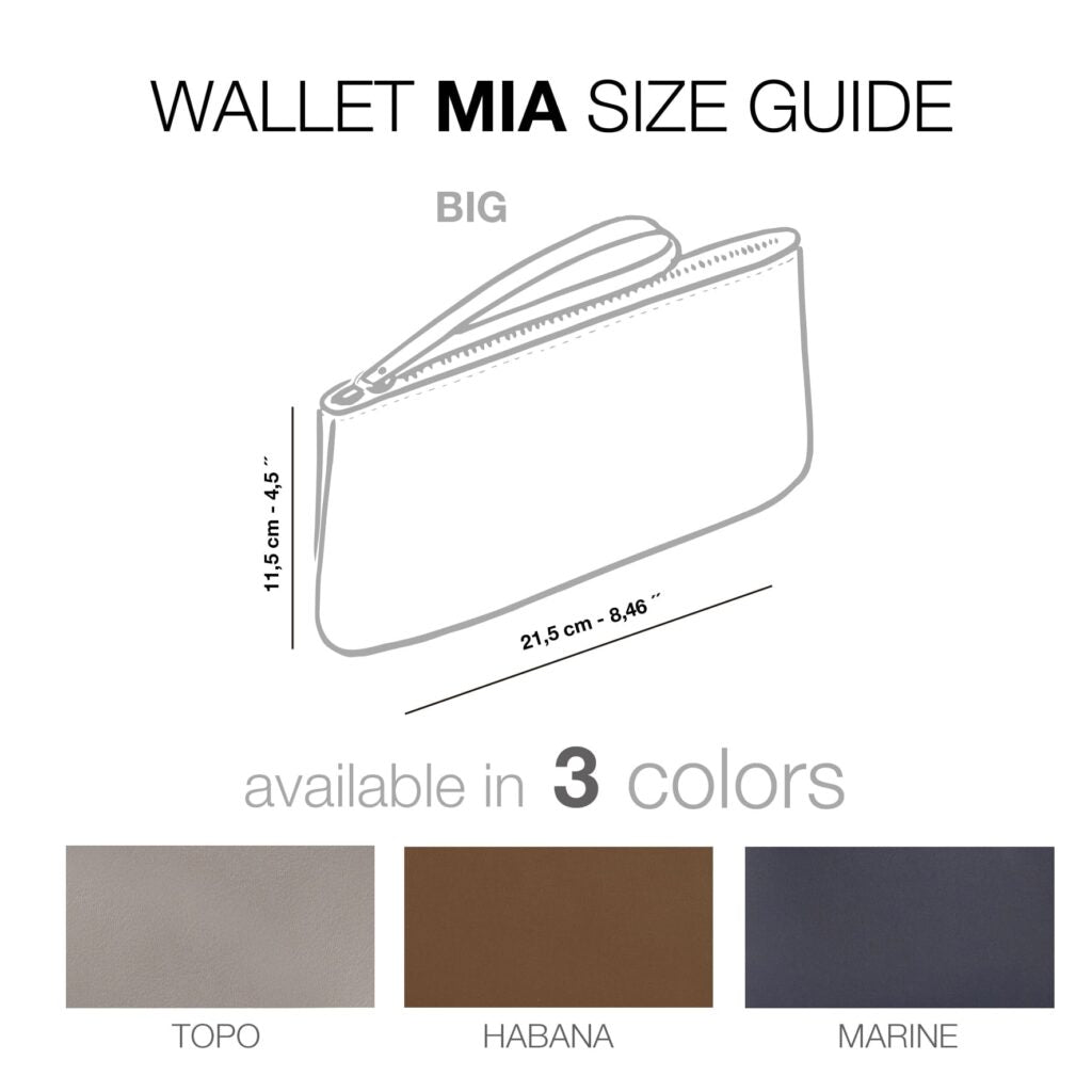 Mia - Leather Purse Women - Big - Topo