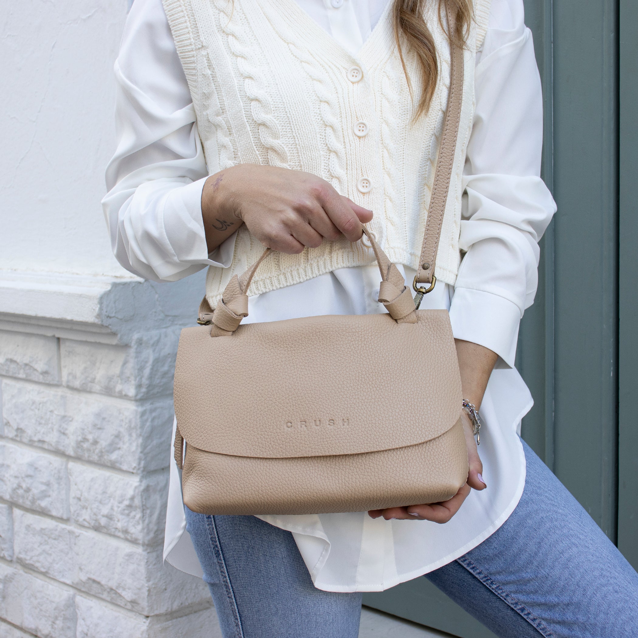 Leather Crossbody Bag - Elna