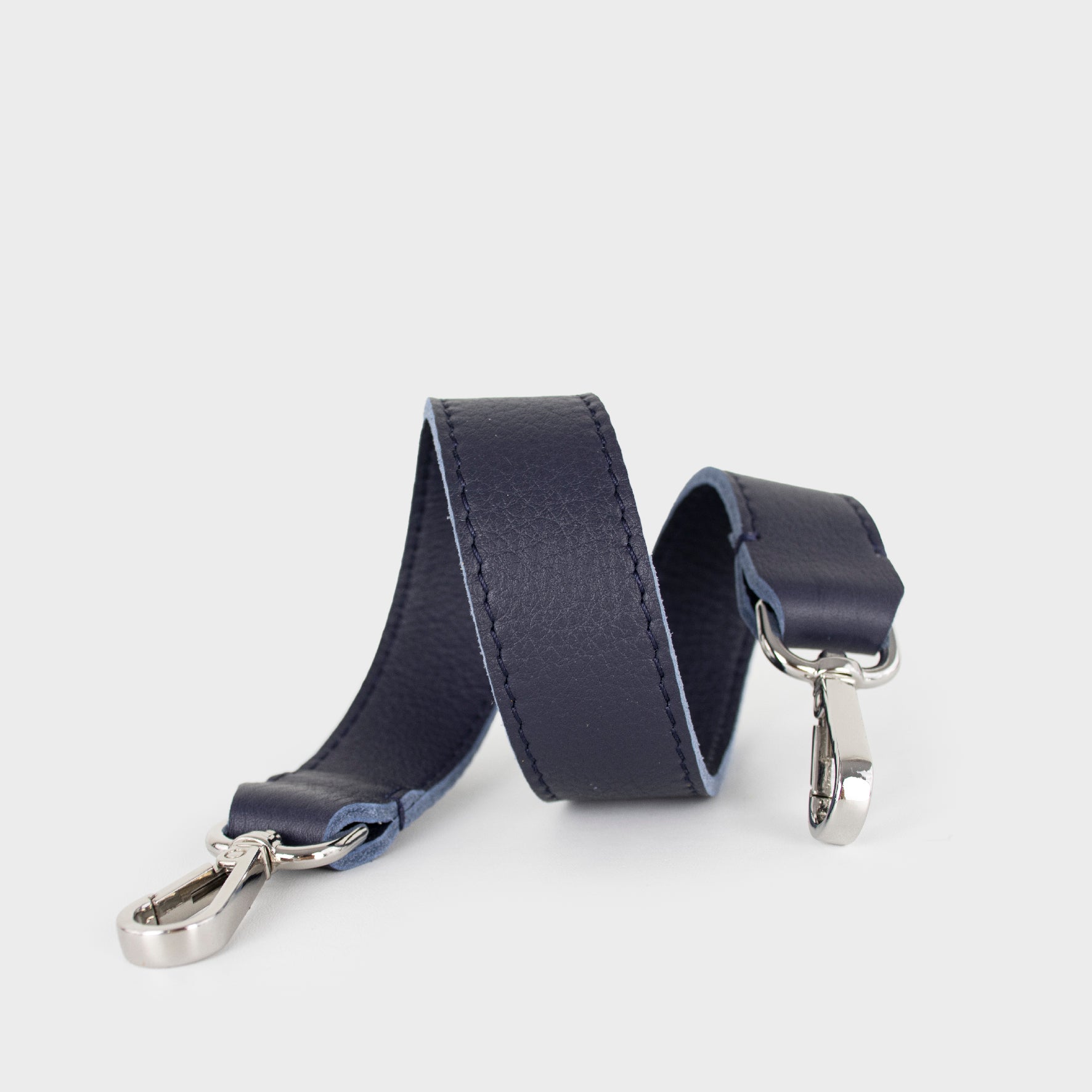 shoulder strap - leather strap- blue strap