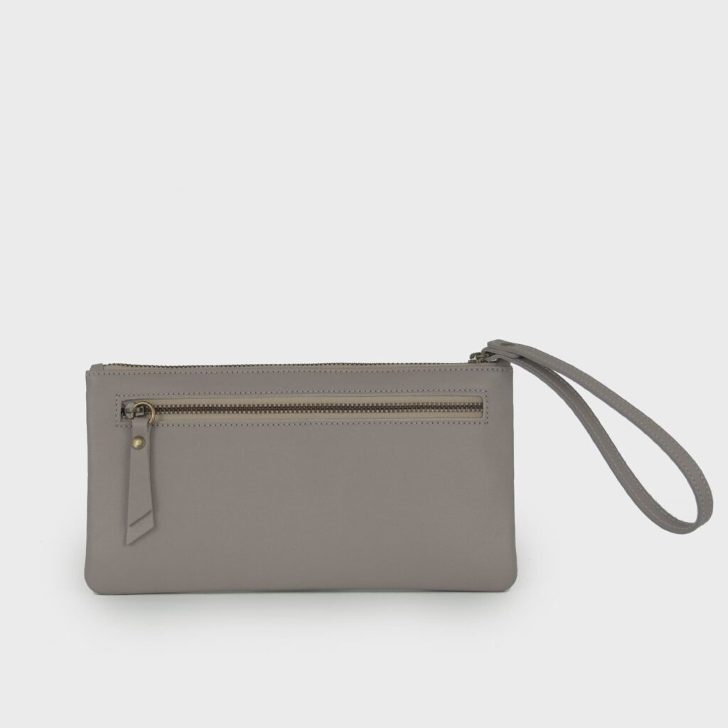 leather purse - beige purse