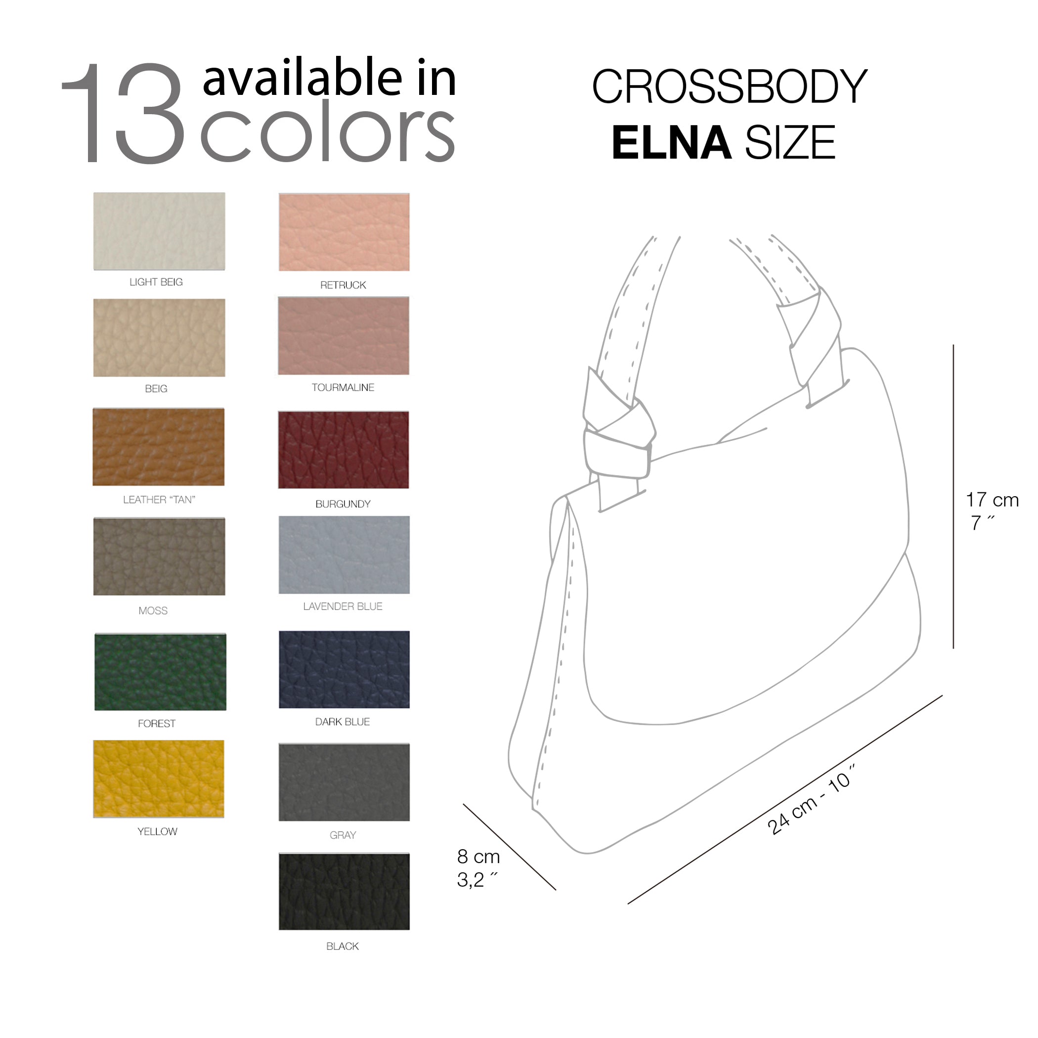 Leather Crossbody Bag - Elna