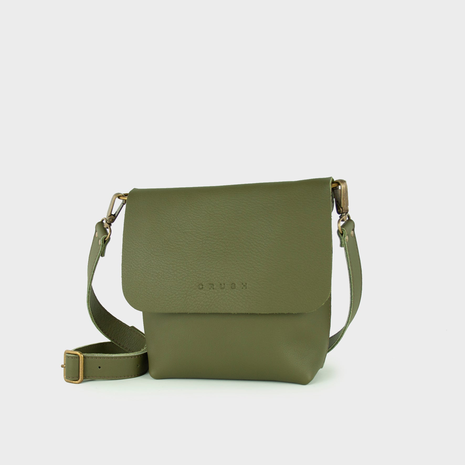 Leather Crossbody Bag Women Army M - Joy Pegasus