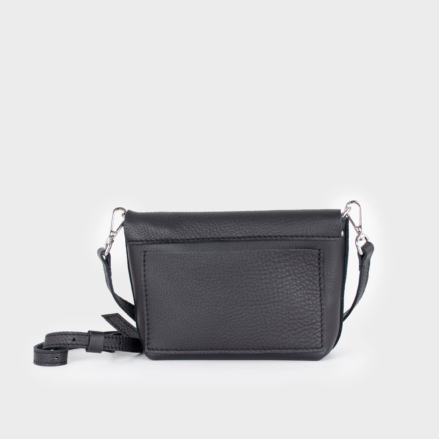 Leather Crossbody Bag Women  Black S - Joy Syna