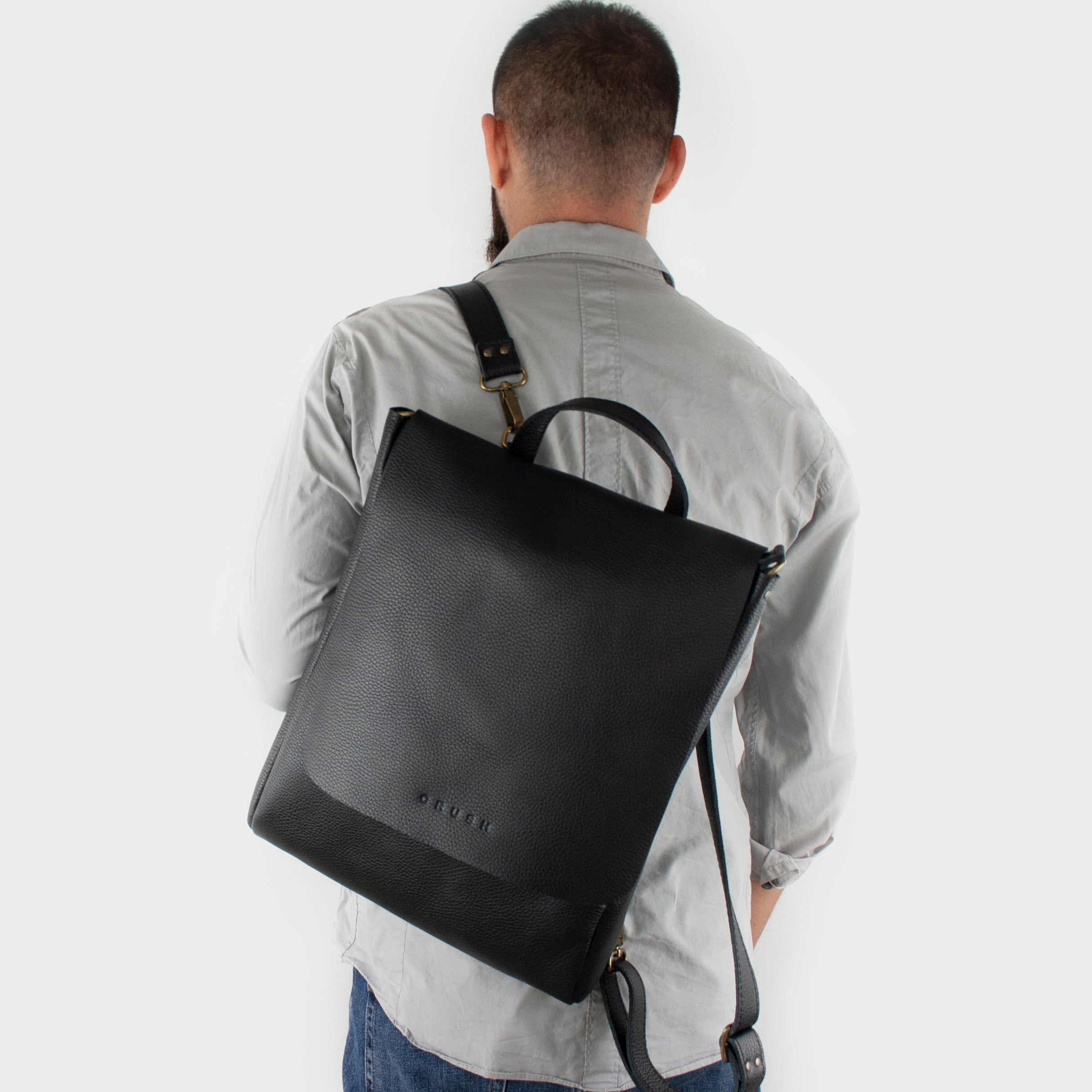 Mochila de cuero unisex